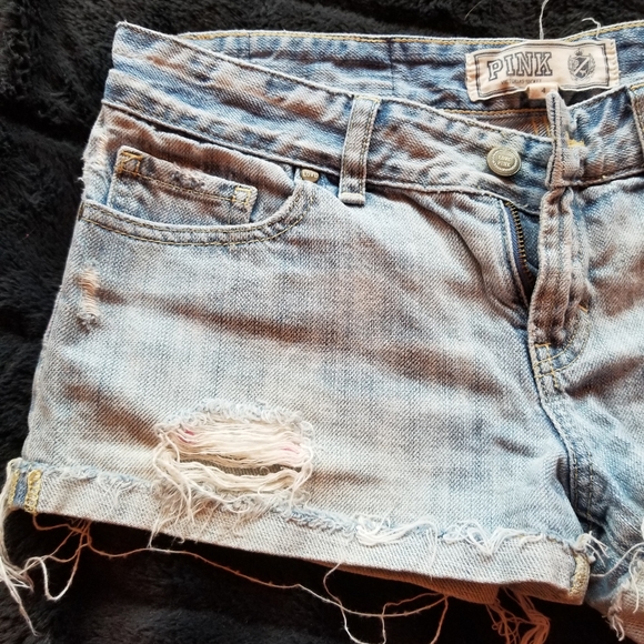 Victoria's Secret PINK Distressed Jean Shorts - Picture 9 of 14